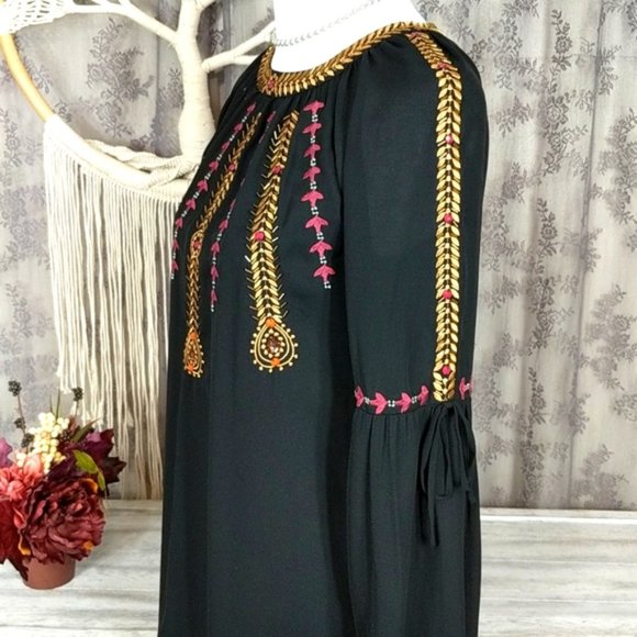 BEBE beaded and embroidered trim dress - Picture 7 of 15